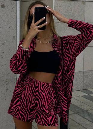 Топовий костюм зебка 🦓  костюм оверсайз 🖤2 фото