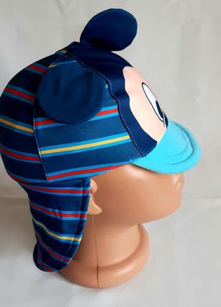 Кепка disney baby пляжная сине-голубая панама с защитой микки маус на 6-9 месяцев2 фото