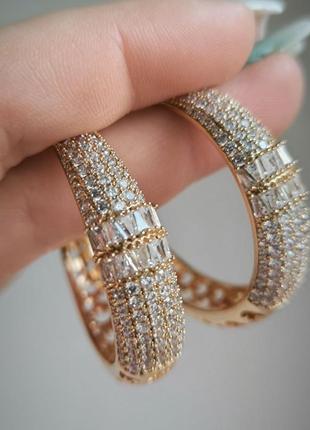 ❤️ серьги кольца в камнях массивные камни золотые блестящие золото ювелирная бижутерия сережки3 фото