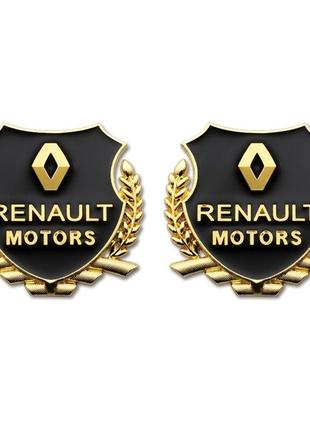 Авто значок renault motors наклейка на машину авто наклейки значки марки машин на кузов бампер скло двері капот крила багажник