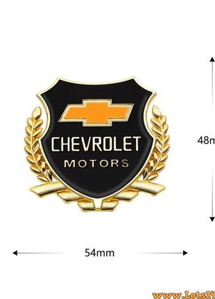 Авто значок chevrolet motors наклейка на машину авто наклейки значки марки машин на кузов бампер скло двері капот крила багажник