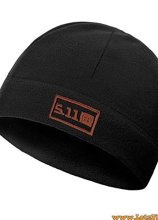 Шапка флисовая черная шапка 5.11 watch cap ty5548 шапка армейская зимняя летняя военная теплая тактическая зсу1 фото