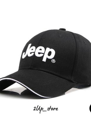 Кепка jeep черная, бейсболка с лотипом авто джип