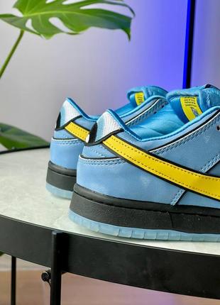 Женские кроссовки найк сбу данк лоу синие / nike sb dunk low the powerpuff girls bubbles fz8320-4009 фото