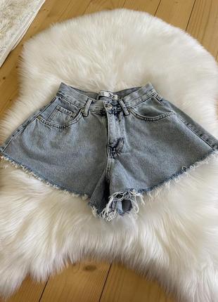 Шорти джинсові, короткі, висока талія, розмір 32(xxs, xs)2 фото