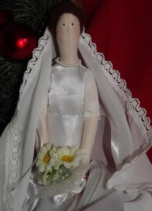 Кукла невеста в стиле тильда2 фото
