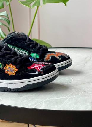 Чоловічі кросівки найк сб данк лоу / nike dunk low pro sb x neckface ‘black’ dq4488-0013 фото