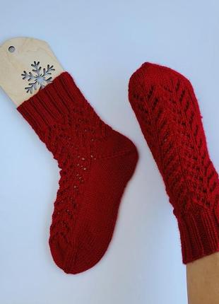 Червоні жіночі шкарпетки