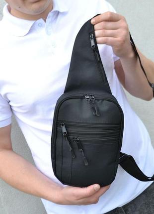 🔥 🔥 🔥 качественная тактическая сумка с кобурой, мужская сумка черная2 фото