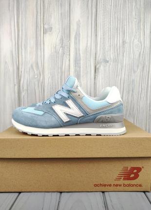 Кроссовки new balance 574 blue white