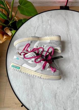 Жіночі кросівки найк данк лоу / nike dunk low off-white lot 30 dm1602-1224 фото