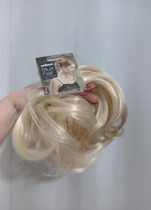 Шиньон резинка / волосся пучок блонд1 фото