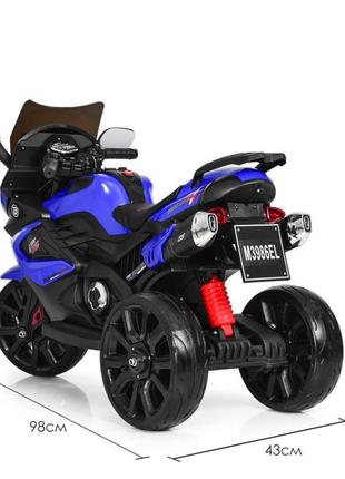 Дитячий електромобіль мотоцикл bambi racer m 3986el-4 до 25 кг5 фото