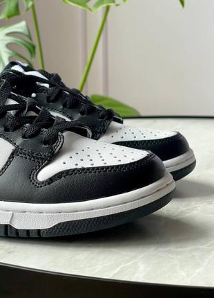 Женские кроссовки найк данк лоу ретро чёрно-белые / nike dunk low retro white black panda5 фото