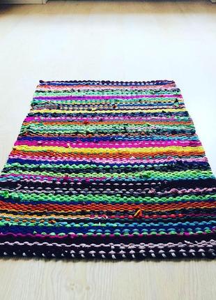 Різнобарвний тканий килимок доріжка 48*78 см7 фото
