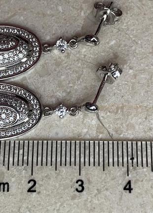 Нові вишукані брендові срібні довгі сережки сережки з підвісками кульчики8 фото