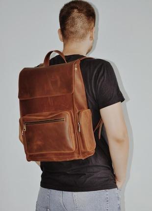 Кожаный рюкзак "тиаго"2 фото