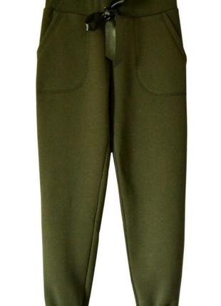 Трикотажные брюки хаки, размер xs и м1 фото
