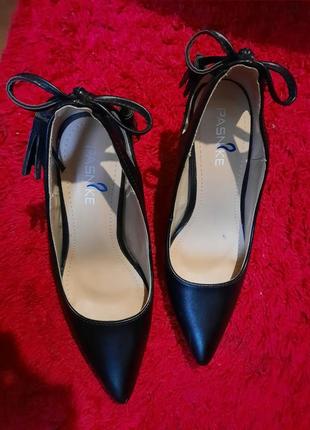 Туфли женские, туфли черные, классические туфли, размер 37
