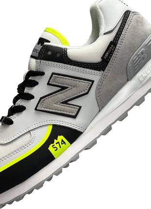 Мужские кроссовки new balance 574 tp2 white yellow neon6 фото