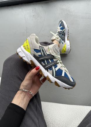 👟 кроссовки asics gel sonoma 15-50 beige/blue/наложка bs👟7 фото