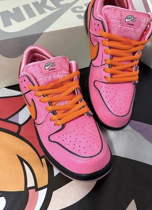 Кроссовки the powerpuff girls nike sb dunk low pro qs blossom найки данки розовые3 фото