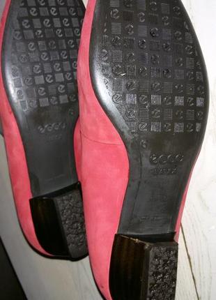 Ecco-замшевые туфли 38 1/2 размер (25 см)8 фото