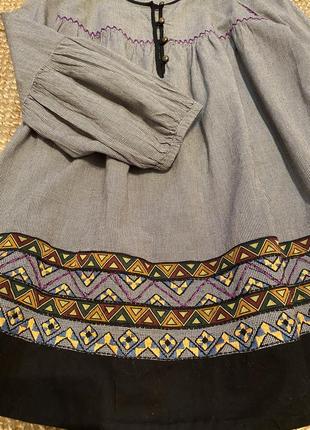Красивая блузка вышиванка туника zara3 фото