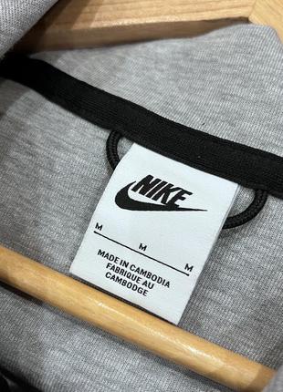 Мужская серая спортивная толстовка кофта zip худи nike tech fleece grey оригинал размер м6 фото