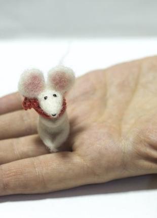 Мишка в сумочці, іграшка валянная з вовни, сувенір3 фото