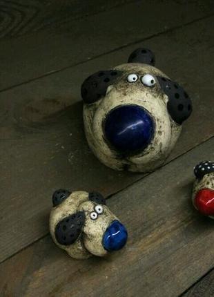 Керамический сувенир "пес шарик" s3 фото