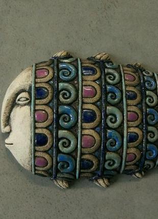 Керамічне панно риба настінна s3 фото