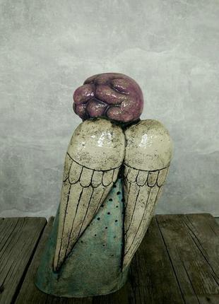Керамічна скульптура ангел l4 фото