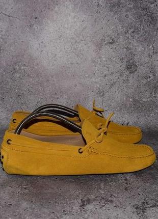 Tod's driving loafers (мужские кожаные замшевые туфли лоферы мокасины1 фото