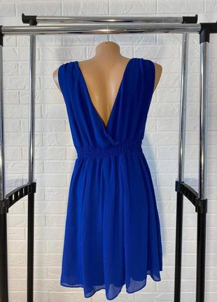 Нарядна сукня яскраво синього кольору6 фото