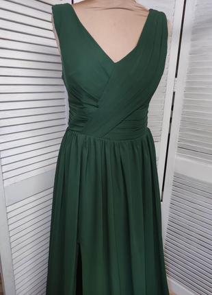 Довге зелене плаття5 фото