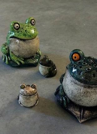 Керамічний світильник жаба5 фото