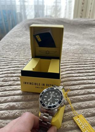 Часы invicta pro diver black dial stainless steel mens 43mm