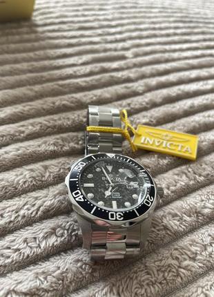 Годинник invicta pro diver black dial stainless steel mens 43mm4 фото