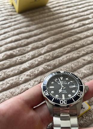 Часы invicta pro diver black dial stainless steel mens 43mm