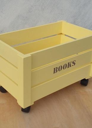 Ящик для книг від woodasfun, дерев'яний для зберігання книг2 фото