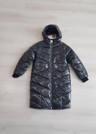 Пальто пуховик зима для девочки kiko 5728, размер 146-1703 фото