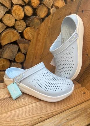 Женские кроксы сабо лайтрайди crocs literide mineral/blue1 фото