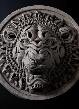 Маскарон керамический лев маска 42 фото