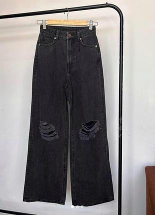 Стильные широкие джинсы с высокой талией, палаццо h&m 323 фото