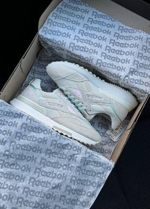 Жіночі кросівки в стилі reebok lx 2200 / демісезонні / весняні, літні, осінні / взуття / замша / бежеві8 фото