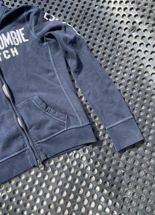 Vintage abercrombie fitch destroyed zip hoodie жіноча кофта худі на замку розмір м6 фото