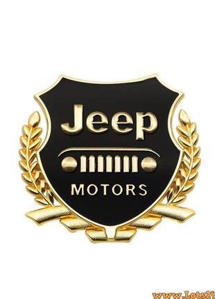 Авто значок jeep motors наклейка на машину авто наклейки значки марки машин на кузов бампер скло двері капот крила багажник