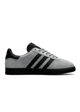 Мужские кроссовки adidas originals gazelle gray black4 фото