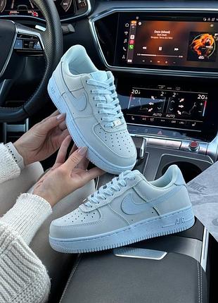 Жіночі кросівки nike air force 1 gray blue1 фото